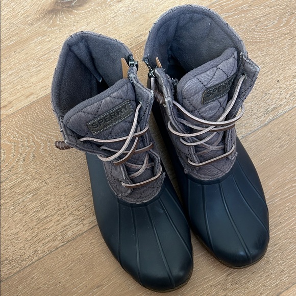 Sperry Black and Gray Quilted Boots - Picture 2 of 6